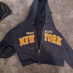 Charlotte Russe Black and Orange Hoodie